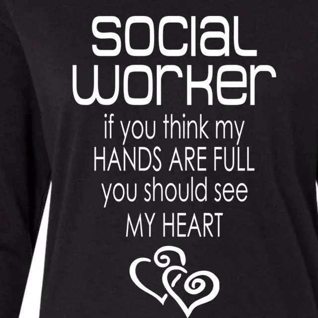 Social Worker Gift Social Work Month Gift Womens Cotton Relaxed Long Sleeve T-Shirt