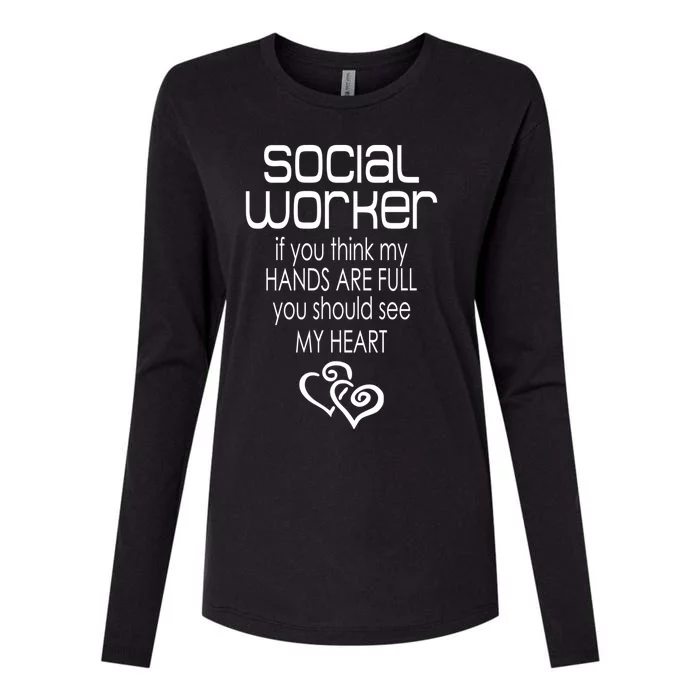 Social Worker Gift Social Work Month Gift Womens Cotton Relaxed Long Sleeve T-Shirt