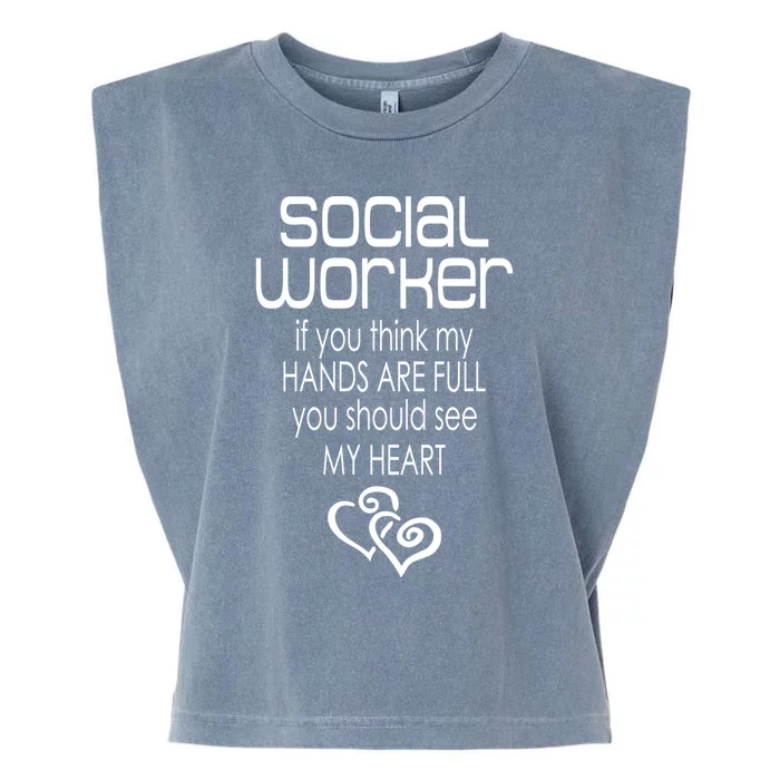 Social Worker Gift Social Work Month Gift Garment-Dyed Women's Muscle Tee