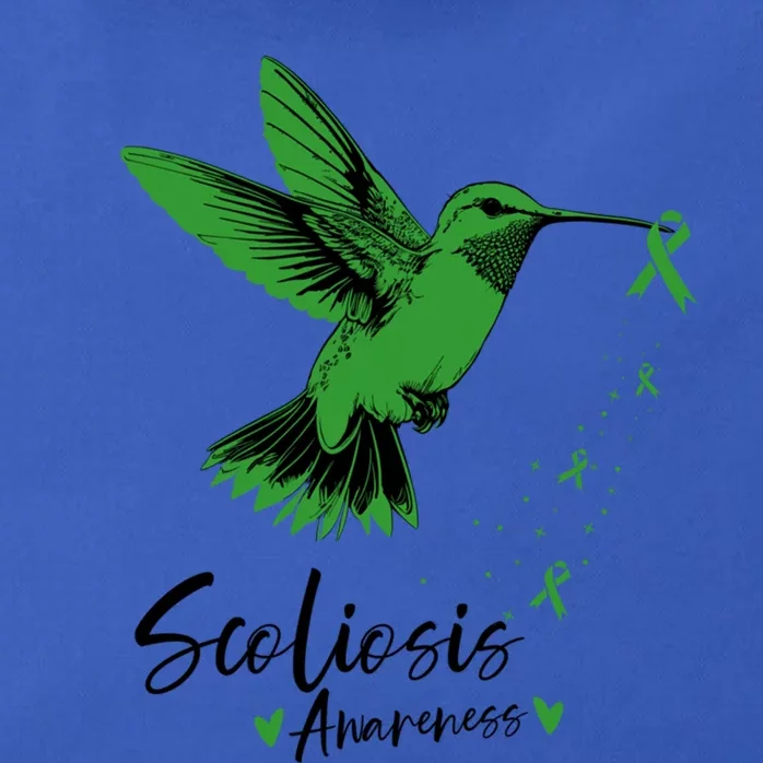 Scoliosis Warrior Green Hummingbird Scoliosis Awareness Gift Zip Tote Bag