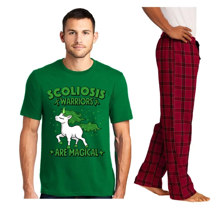 Scoliosis Warrior Green Ribbon Unicorn Scoliosis Awareness Gift Pajama Set