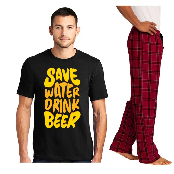 Save Water Gift Beer Gift Father's Day Pils Saying Gift Pajama Set