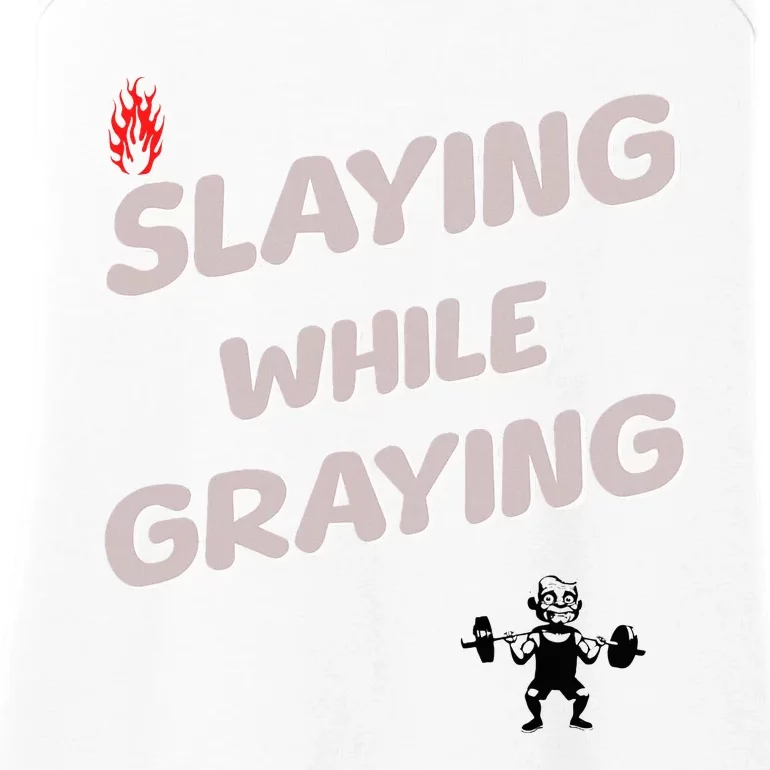 Slaying While Graying Ladies Essential Tank