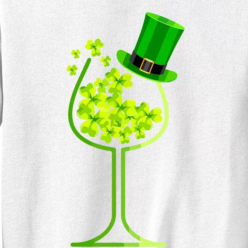 Shamrock Wine Glass Funny St Patricks Day Sweatshirt