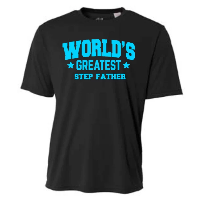 Stepfather Worlds Greatest Blue Gift Cooling Performance Crew T-Shirt