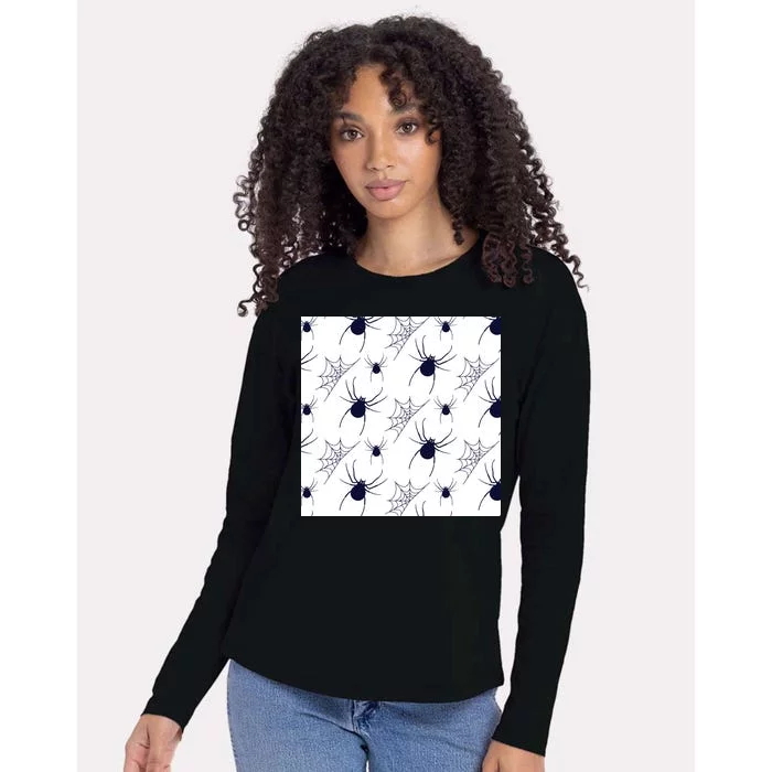 Spider Webs Halloween Womens Cotton Relaxed Long Sleeve T-Shirt