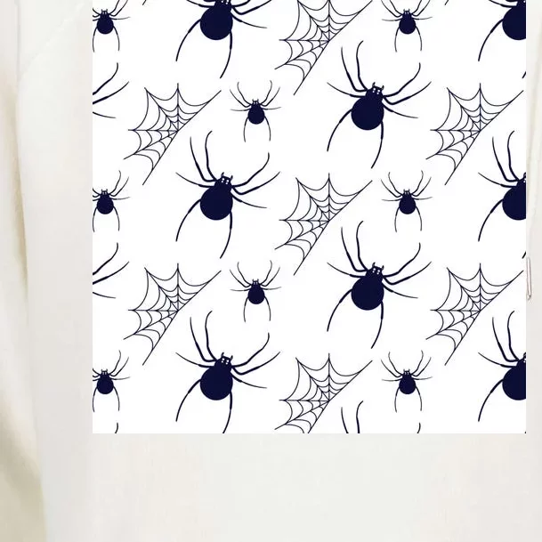 Spider Webs Halloween Womens Funnel Neck Pullover Hood