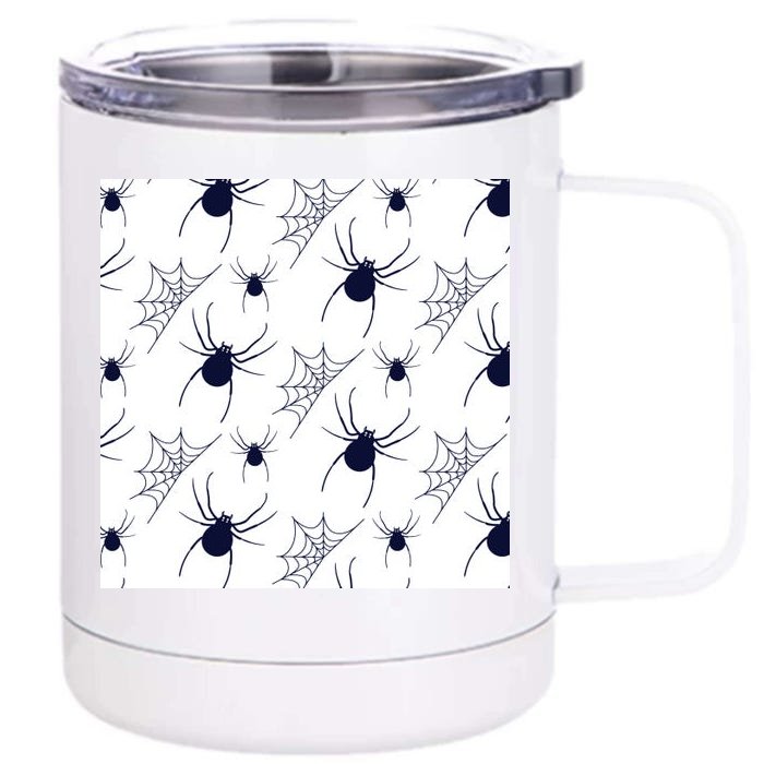 Spider Webs Halloween Front & Back 12oz Stainless Steel Tumbler Cup