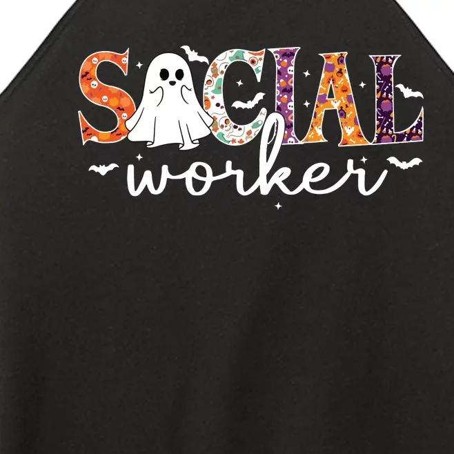 Social Worker Halloween Retro Ghost Halloween Social Worker Women’s Perfect Tri Rocker Tank