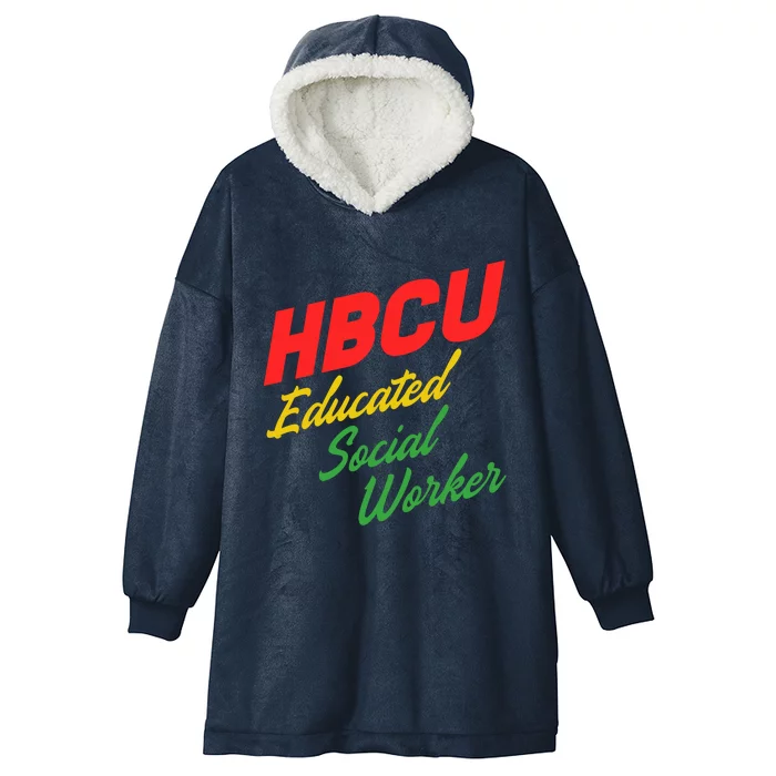 Social Worker Hbcu Social Worker Gift Hooded Wearable Blanket