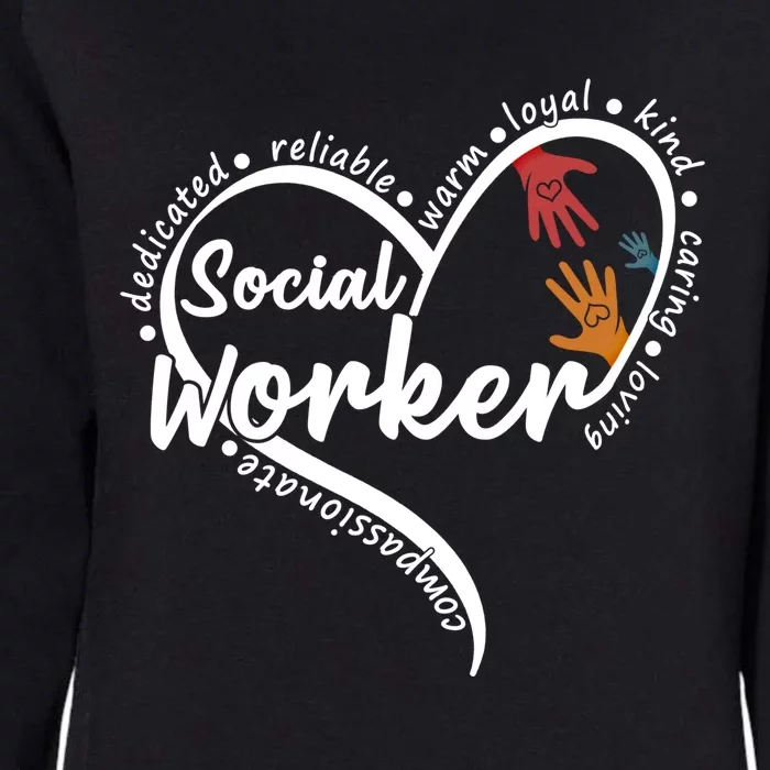 Social Worker Heart Future Social Worker Appreciation Gift Womens California Wash Sweatshirt