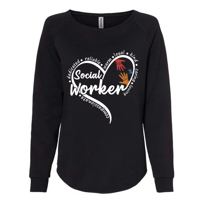 Social Worker Heart Future Social Worker Appreciation Gift Womens California Wash Sweatshirt