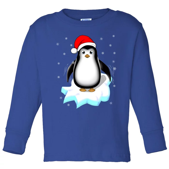 Snow Winter Holiday Gift Xmas Pajama Cute Christmas Penguin Cute Gift Toddler Long Sleeve Shirt