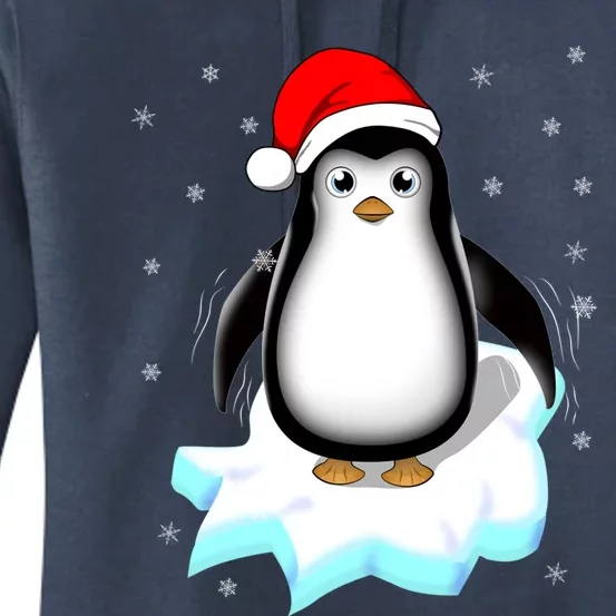 Snow Winter Holiday Gift Xmas Pajama Cute Christmas Penguin Cute Gift Women's Pullover Hoodie