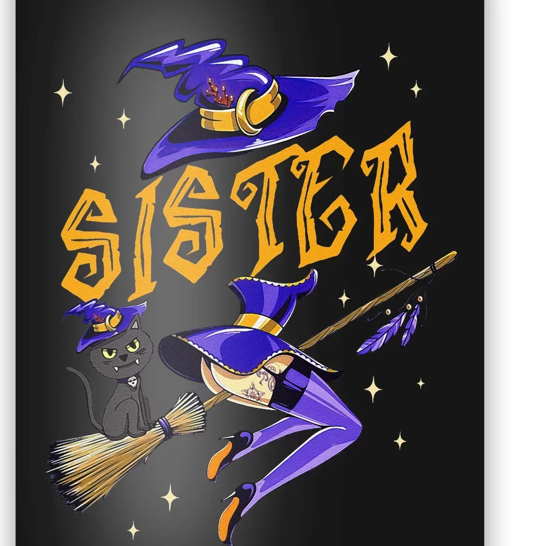 Sister Witch Halloween Party Matching Group Poster