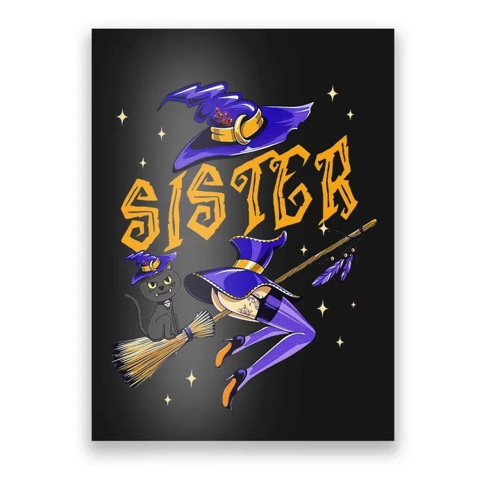 Sister Witch Halloween Party Matching Group Poster