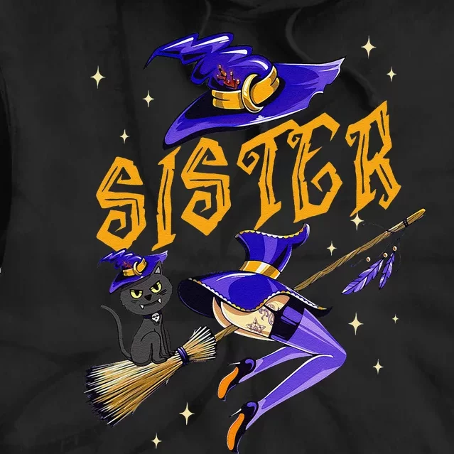 Sister Witch Halloween Party Matching Group Tie Dye Hoodie