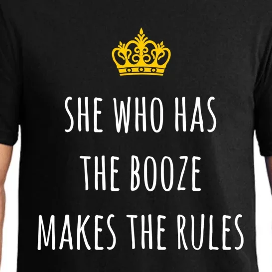 She Who Has The Booze Makes The Rules Funny Bartender Gift Pajama Set