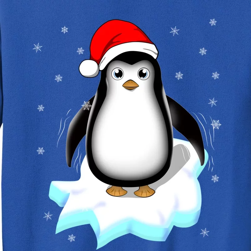 Snow Winter Holiday Gift Xmas Pajama Cute Christmas Penguin Cute Gift Tall Sweatshirt