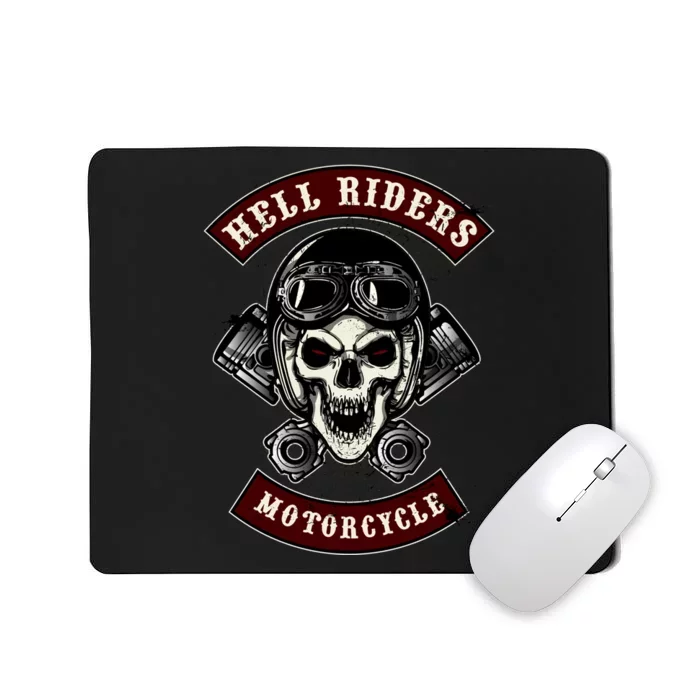 Skull With Helmet And Piston Mousepad