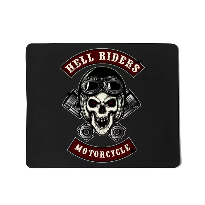 Skull With Helmet And Piston Mousepad