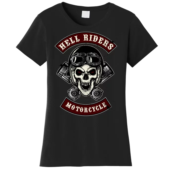 Skull With Helmet And Piston Women's T-Shirt