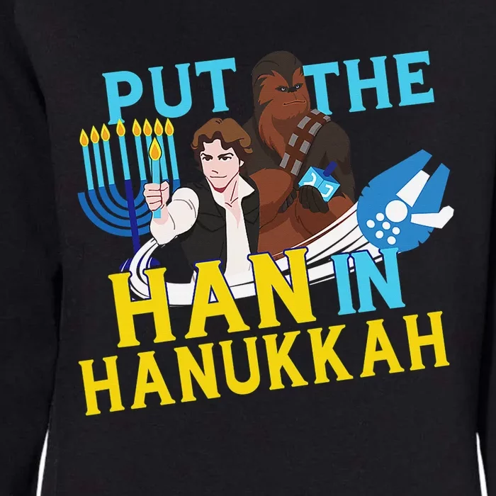 Star Wars Han Solo & Chewbacca Put The Han In Hanukkah Womens California Wash Sweatshirt