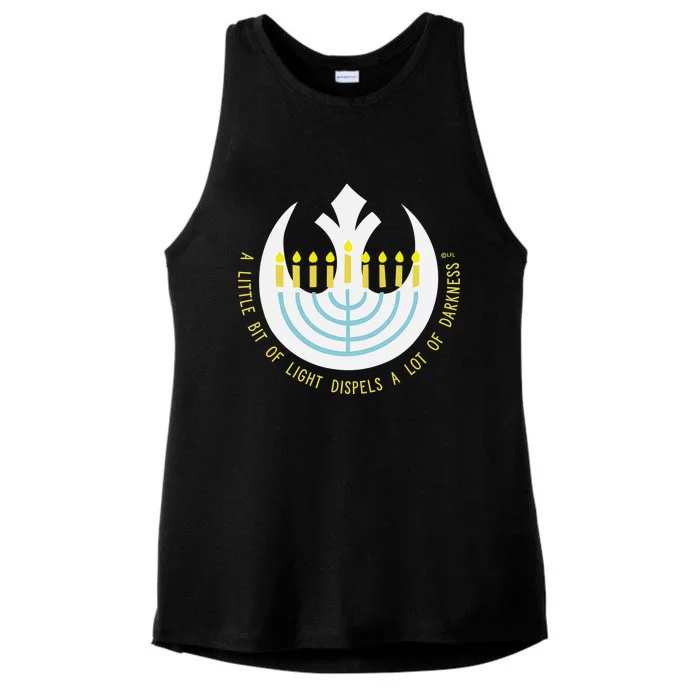 Star Wars Hanukkah Menorah Rebel Alliance A Little Light Ladies Tri-Blend Wicking Tank