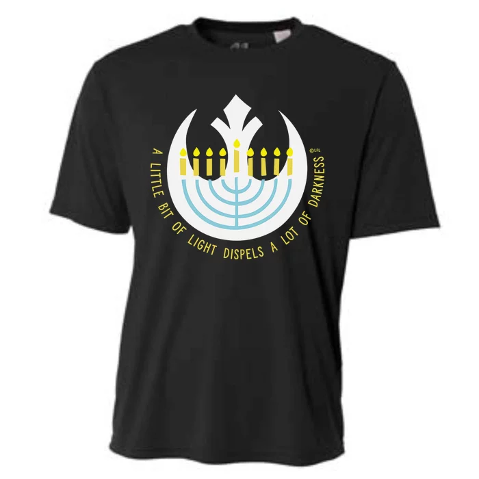 Star Wars Hanukkah Menorah Rebel Alliance A Little Light Cooling Performance Crew T-Shirt