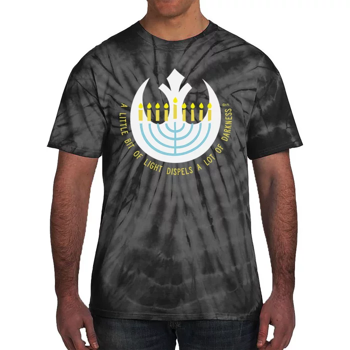 Star Wars Hanukkah Menorah Rebel Alliance A Little Light Tie-Dye T-Shirt