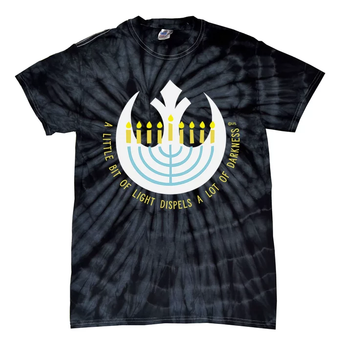 Star Wars Hanukkah Menorah Rebel Alliance A Little Light Tie-Dye T-Shirt