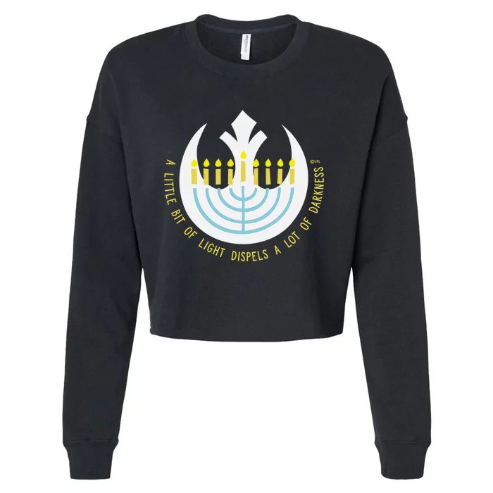 Star Wars Hanukkah Menorah Rebel Alliance A Little Light Cropped Pullover Crew