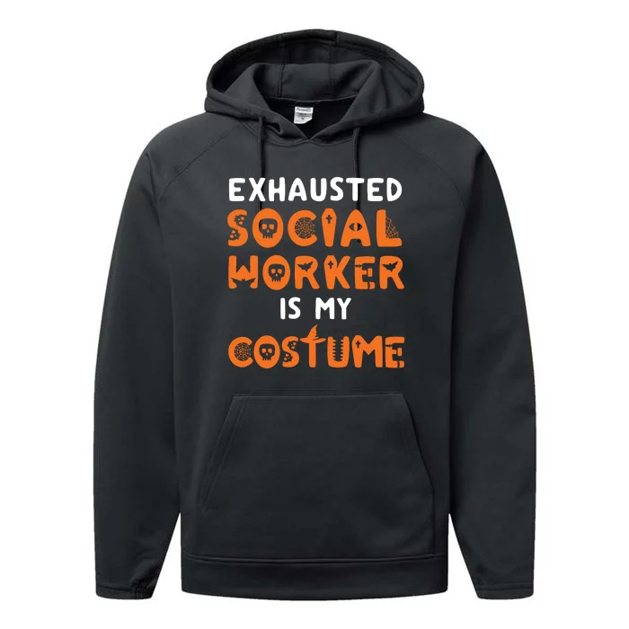 Social Worker Halloween Funny School Social Work Counselor Performance Fleece Hoodie