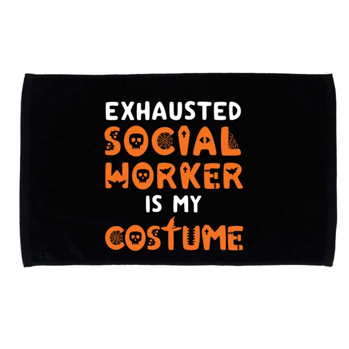 Social Worker Halloween Funny School Social Work Counselor Microfiber Hand Towel