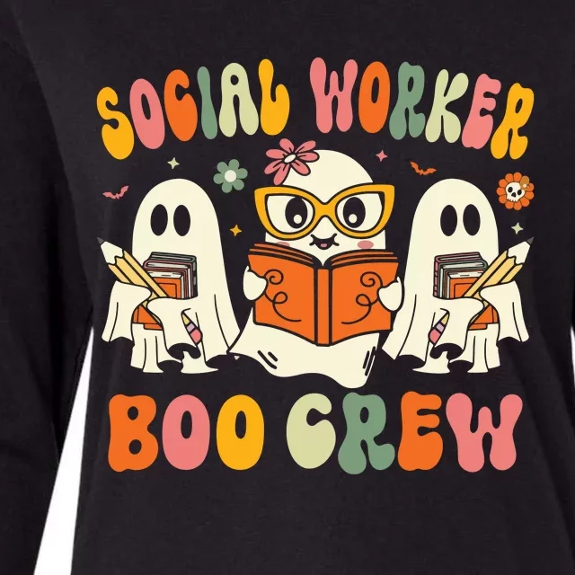 Social Worker Halloween Groovy Social Worker Costume Womens Cotton Relaxed Long Sleeve T-Shirt