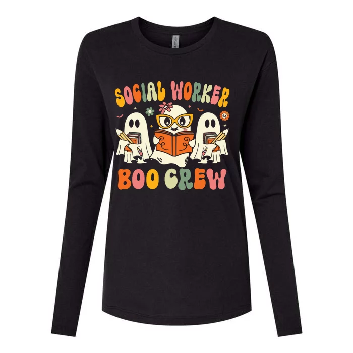 Social Worker Halloween Groovy Social Worker Costume Womens Cotton Relaxed Long Sleeve T-Shirt