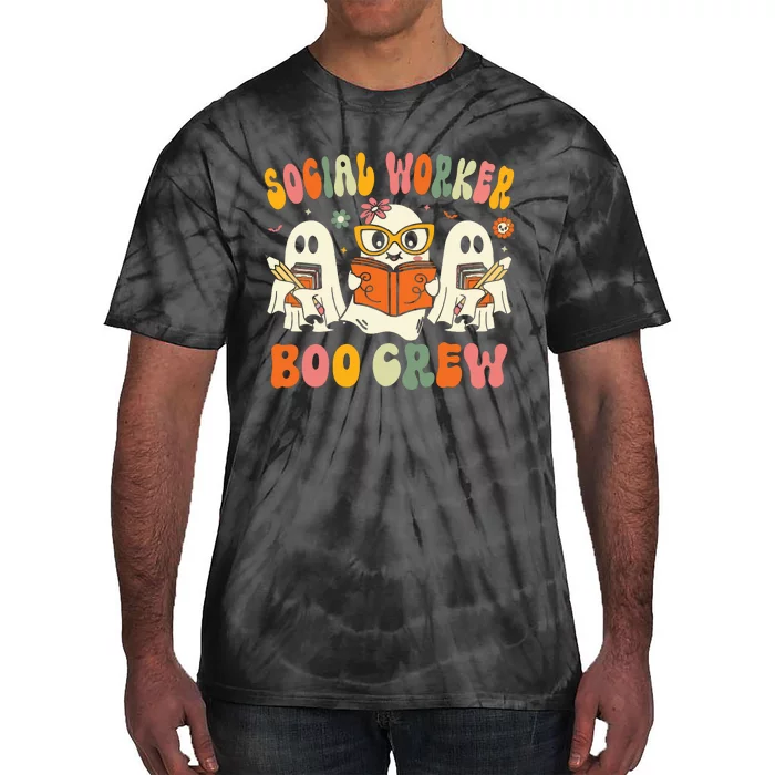 Social Worker Halloween Groovy Social Worker Costume Tie-Dye T-Shirt