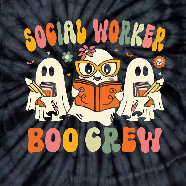 Social Worker Halloween Groovy Social Worker Costume Tie-Dye T-Shirt