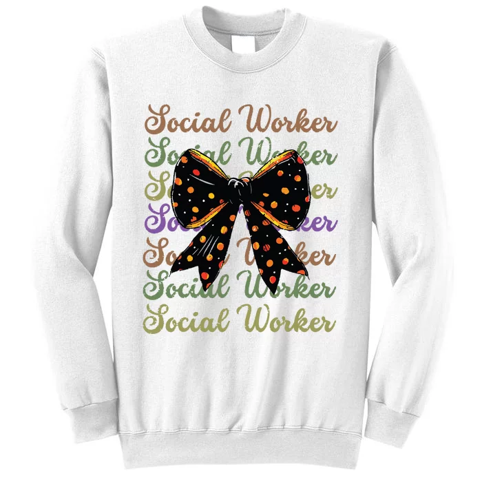 Social Worker Halloween Outfit Costume Coquette Bow Vintage Sweatshirt