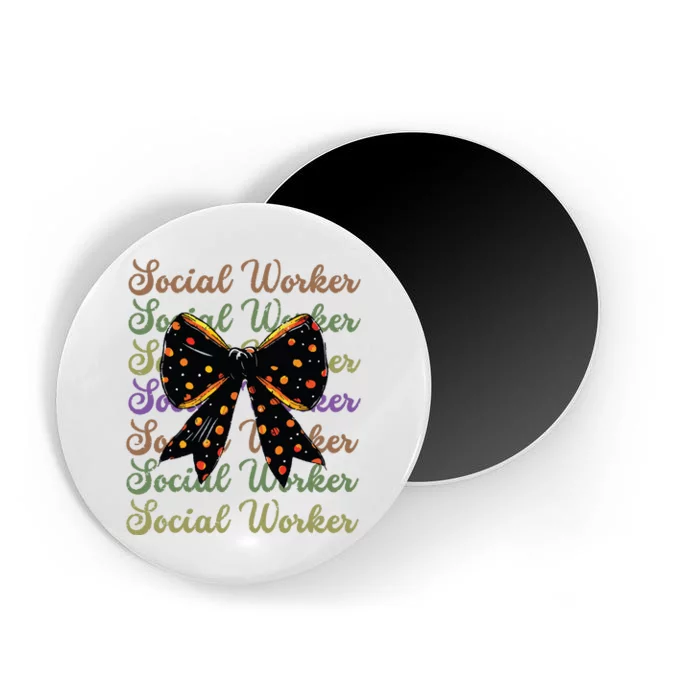 Social Worker Halloween Outfit Costume Coquette Bow Vintage Magnet