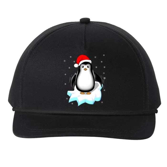 Snow Winter Holiday Gift Xmas Pajama Cute Christmas Penguin Gift Snapback Five-Panel Rope Hat