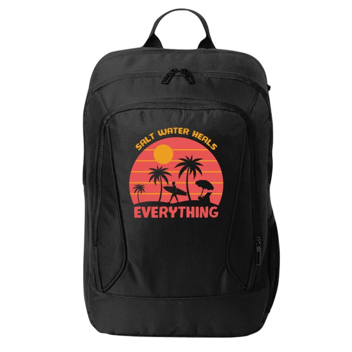 Salt Water Heals Everything Tropical City Backpack