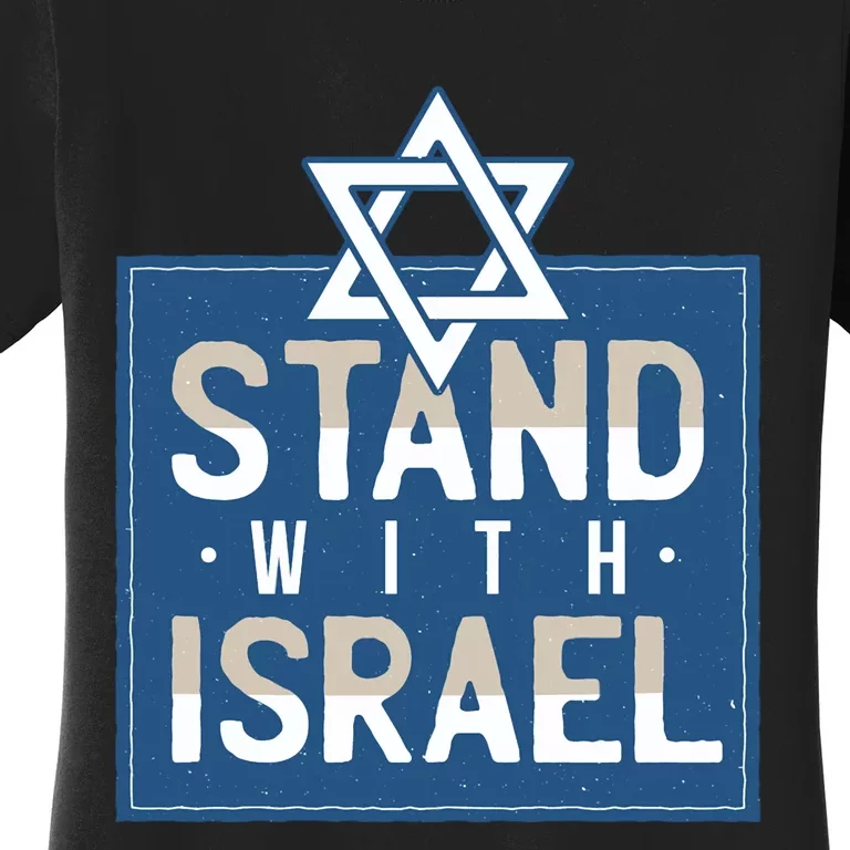 Stand With Israel Jewish Star Of David Pray For Jerusalem Women's T-Shirt