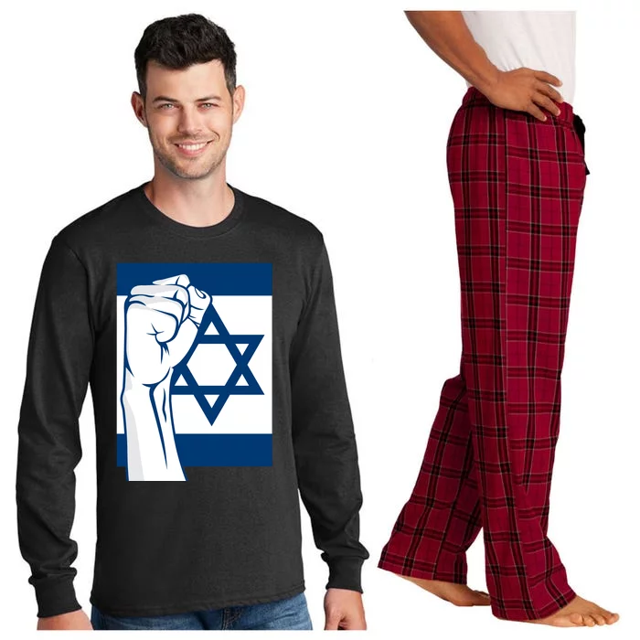 Stand With Israel Flag Long Sleeve Pajama Set