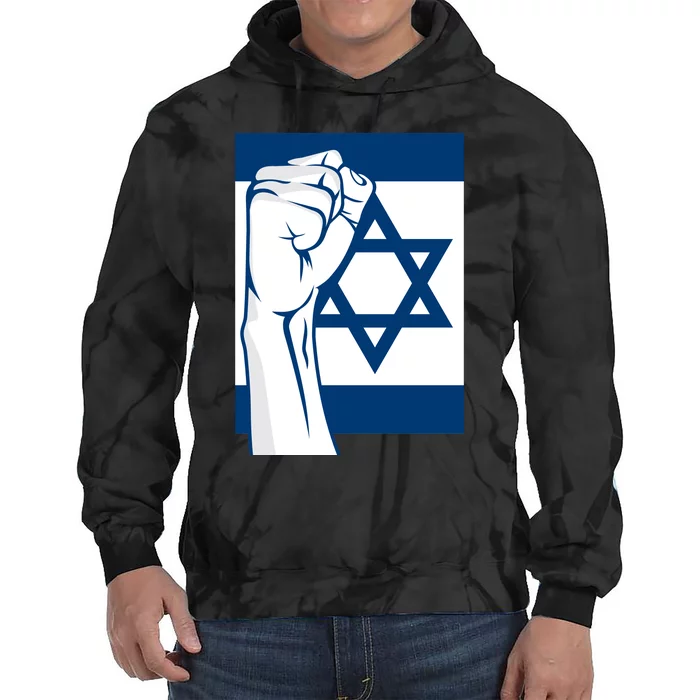 Stand With Israel Flag Tie Dye Hoodie