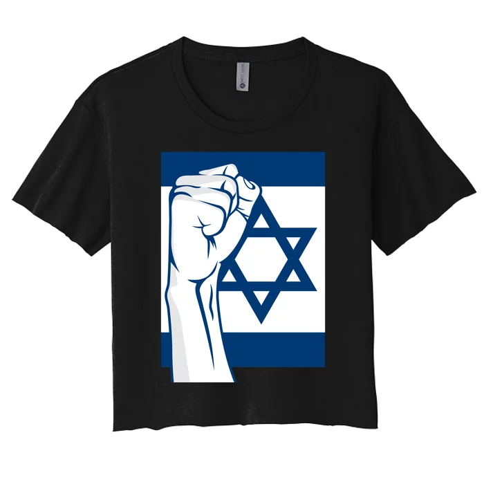 Stand With Israel Flag Women's Crop Top Tee