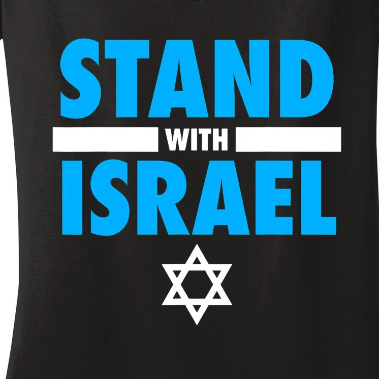 Stand With Israel Women's V-Neck T-Shirt