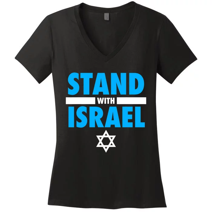 Stand With Israel Women's V-Neck T-Shirt