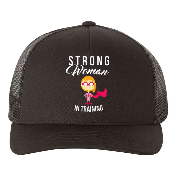 Strong Woman In Training Grl Pwr Yupoong Adult 5-Panel Trucker Hat