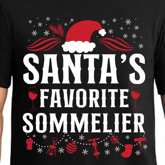 Sommelier Wine Ing Tasting Christmas Santa's Favorite Gift Pajama Set